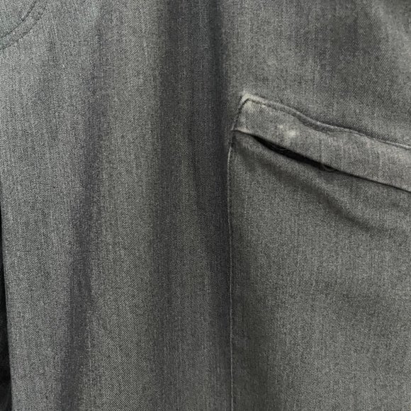 FIGS Technical Collection Heather Denim Pull-On Small Scrub Bottoms Zip Pockets - Picture 4 of 7